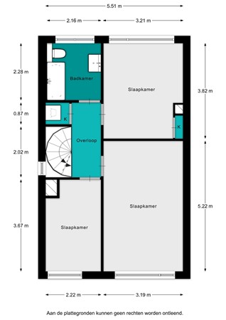 Plattegrond - Nassauplein 21, 4761 GK Zevenbergen - Nassauplein 21 - 1e verdieping - 2D.jpg